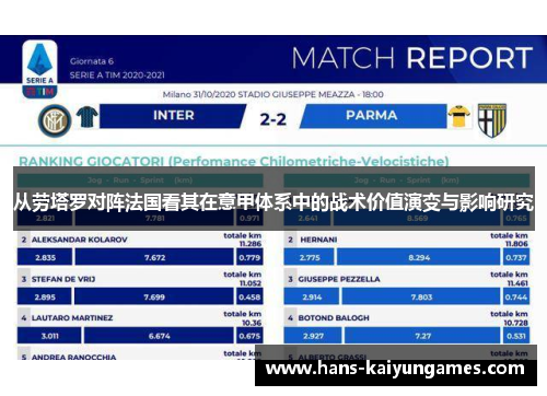 从劳塔罗对阵法国看其在意甲体系中的战术价值演变与影响研究